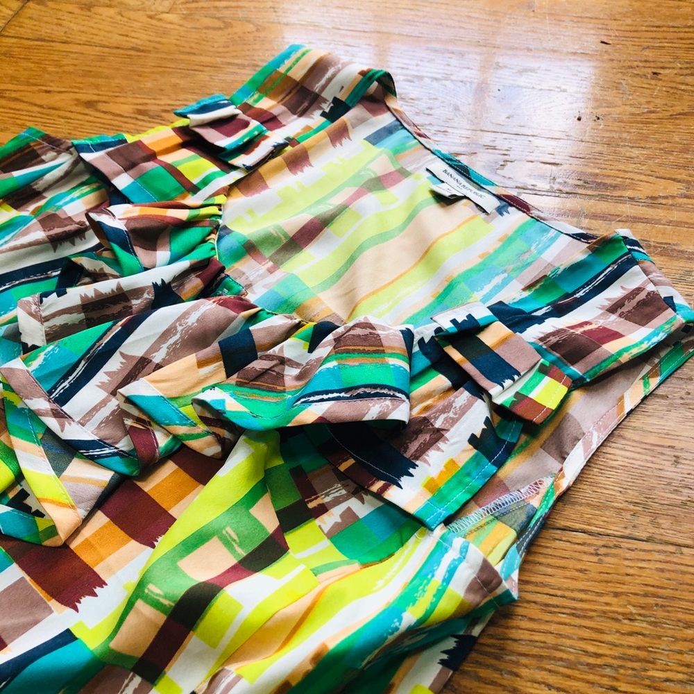 Banana Republic Colorful Pattern Ruffle Tank Top - Picture 5 of 8